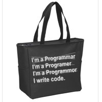 I Write Code Zip Tote Bag