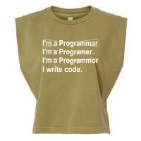 I Write Code Garment-Dyed Women's Muscle Tee