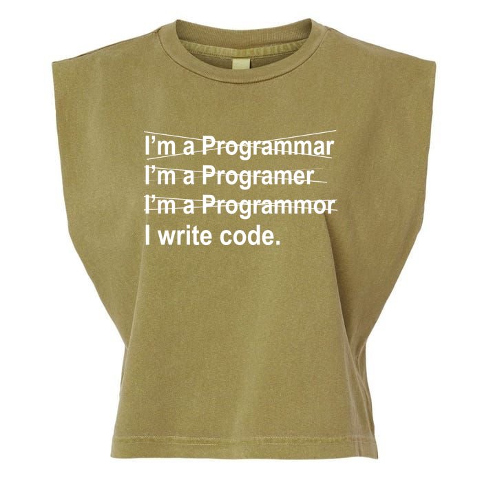 I Write Code Garment-Dyed Women's Muscle Tee