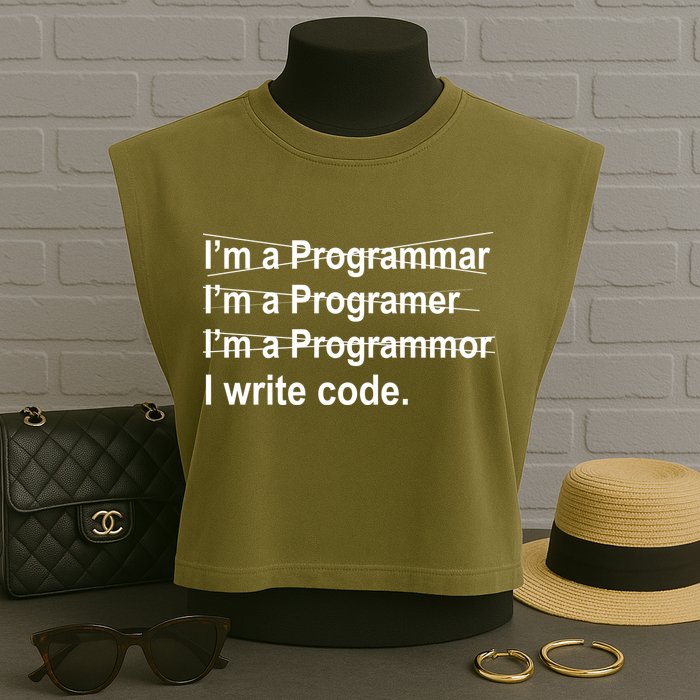 I Write Code Garment-Dyed Women's Muscle Tee