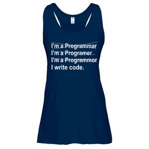 I Write Code Ladies Essential Flowy Tank