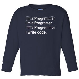 I Write Code Toddler Long Sleeve Shirt