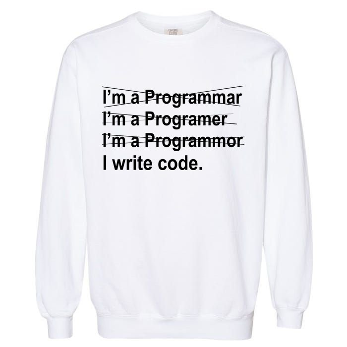 I Write Code Garment-Dyed Sweatshirt
