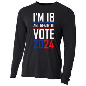 IM 18 And Ready To Vote 2024 Cooling Performance Long Sleeve Crew