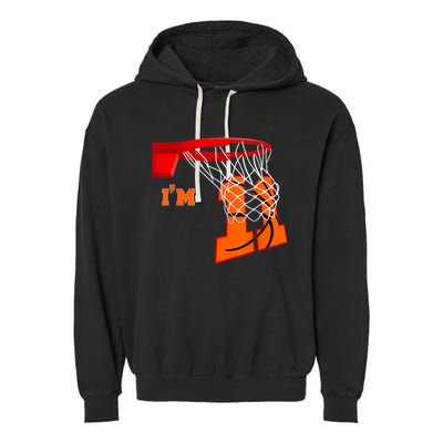 I'm 11 Basketball Birthday Boy And Girl 11 Year Old Birthday Garment-Dyed Fleece Hoodie