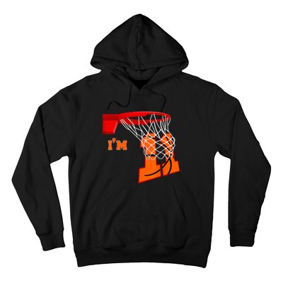 I'm 11 Basketball Birthday Boy And Girl 11 Year Old Birthday Hoodie