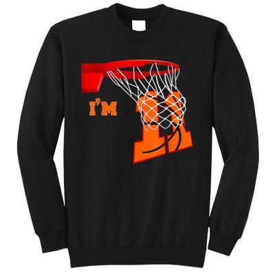 I'm 11 Basketball Birthday Boy And Girl 11 Year Old Birthday Sweatshirt