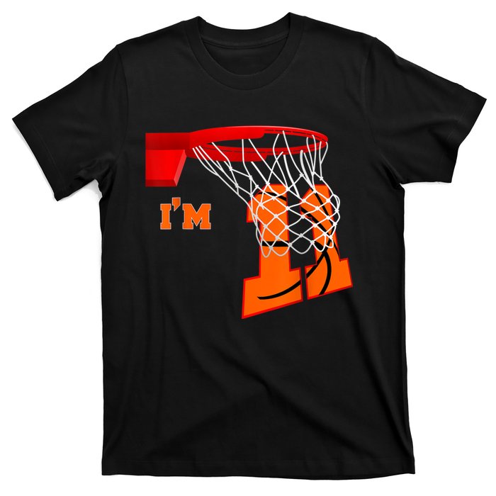 I'm 11 Basketball Birthday Boy And Girl 11 Year Old Birthday T-Shirt