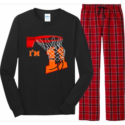 I'm 11 Basketball Birthday Boy And Girl 11 Year Old Birthday Long Sleeve Pajama Set