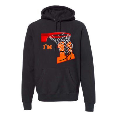 I'm 11 Basketball Birthday Boy And Girl 11 Year Old Birthday Premium Hoodie