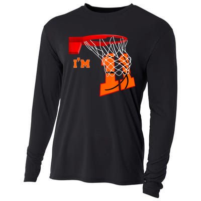 I'm 11 Basketball Birthday Boy And Girl 11 Year Old Birthday Cooling Performance Long Sleeve Crew