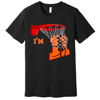 I'm 11 Basketball Birthday Boy And Girl 11 Year Old Birthday Premium T-Shirt