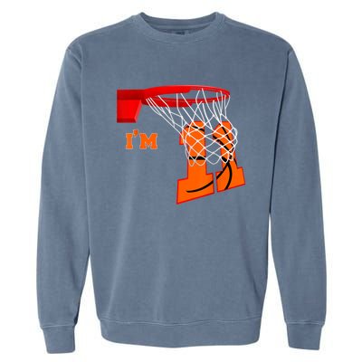 I'm 11 Basketball Birthday Boy And Girl 11 Year Old Birthday Garment-Dyed Sweatshirt