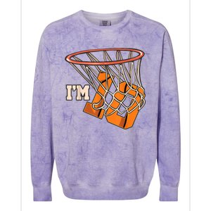 I'm 10 Basketball Theme Birthday Party Celebration 10th Colorblast Crewneck Sweatshirt