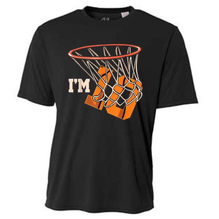 I'm 10 Basketball Theme Birthday Party Celebration 10th Cooling Performance Crew T-Shirt