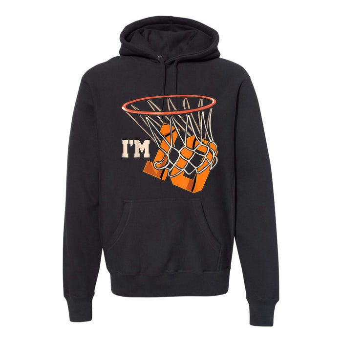 I'm 10 Basketball Theme Birthday Party Celebration 10th Premium Hoodie