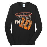 I'm 10 Basketball Theme Birthday Party Celebration 10th Tall Long Sleeve T-Shirt