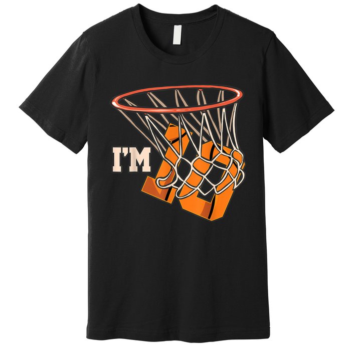 I'm 10 Basketball Theme Birthday Party Celebration 10th Premium T-Shirt