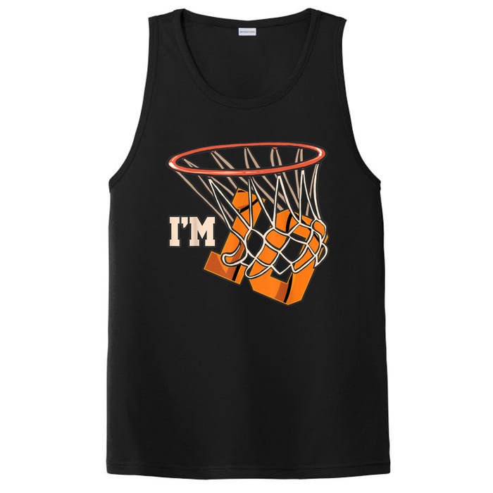 I'm 10 Basketball Theme Birthday Party Celebration 10th PosiCharge Competitor Tank