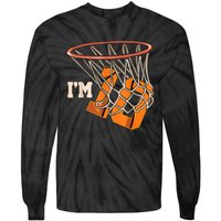 I'm 10 Basketball Theme Birthday Party Celebration 10th Tie-Dye Long Sleeve Shirt