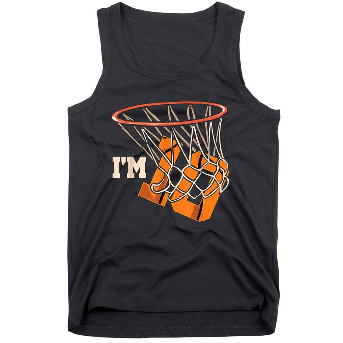 I'm 10 Basketball Theme Birthday Party Celebration 10th Tank Top