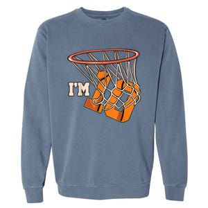 I'm 10 Basketball Theme Birthday Party Celebration 10th Garment-Dyed Sweatshirt