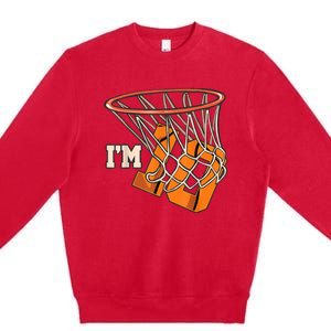 I'm 10 Basketball Theme Birthday Party Celebration 10th Premium Crewneck Sweatshirt