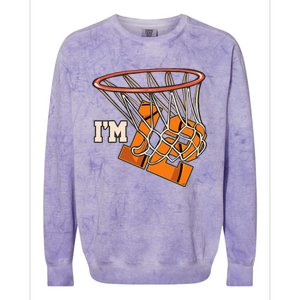 I'm 12 Basketball Theme Birthday Party Celebration 12th Colorblast Crewneck Sweatshirt