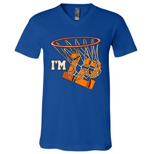 I'm 12 Basketball Theme Birthday Party Celebration 12th V-Neck T-Shirt