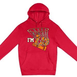 I'm 12 Basketball Theme Birthday Party Celebration 12th Premium Pullover Hoodie