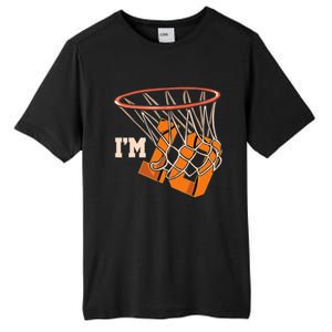 I'm 10 Basketball Theme Birthday Party Celebration 10th Tall Fusion ChromaSoft Performance T-Shirt