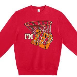 I'm 10 Basketball Theme Birthday Party Celebration 10th Premium Crewneck Sweatshirt