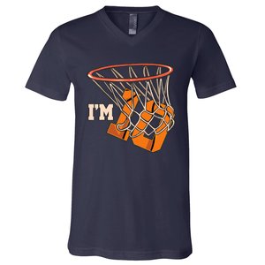 I'm 10 Basketball Theme Birthday Party Celebration 10th V-Neck T-Shirt