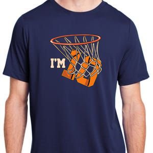 I'm 10 Basketball Theme Birthday Party Celebration 10th Adult ChromaSoft Performance T-Shirt