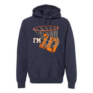 I'm 10 Basketball Theme Birthday Party Celebration 10th Premium Hoodie