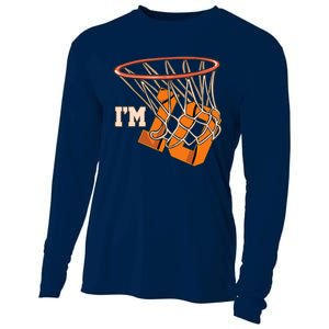 I'm 10 Basketball Theme Birthday Party Celebration 10th Cooling Performance Long Sleeve Crew