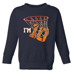 I'm 10 Basketball Theme Birthday Party Celebration 10th Toddler Sweatshirt