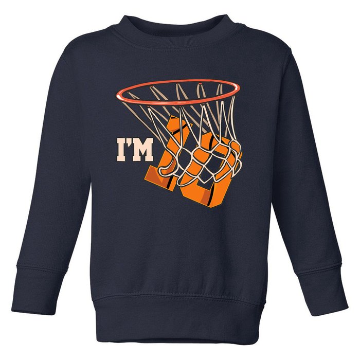 I'm 10 Basketball Theme Birthday Party Celebration 10th Toddler Sweatshirt