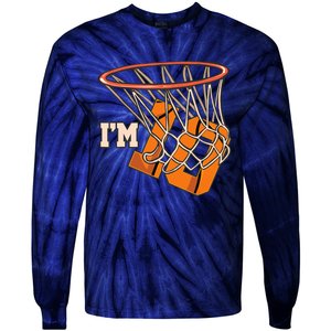 I'm 10 Basketball Theme Birthday Party Celebration 10th Tie-Dye Long Sleeve Shirt