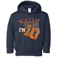 I'm 10 Basketball Theme Birthday Party Celebration 10th Toddler Hoodie