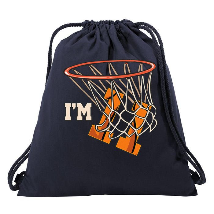 IM 11 Basketball Theme Birthday Party Celebration 11th Drawstring Bag