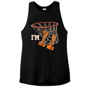 I'm 11 Basketball Theme Birthday Party Celebration 11th Ladies PosiCharge Tri-Blend Wicking Tank