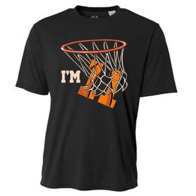 I'm 11 Basketball Theme Birthday Party Celebration 11th Cooling Performance Crew T-Shirt