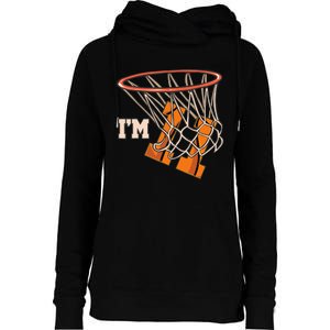 I'm 11 Basketball Theme Birthday Party Celebration 11th Womens Funnel Neck Pullover Hood