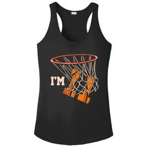 I'm 11 Basketball Theme Birthday Party Celebration 11th Ladies PosiCharge Competitor Racerback Tank