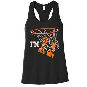 I'm 11 Basketball Theme Birthday Party Celebration 11th Women's Racerback Tank