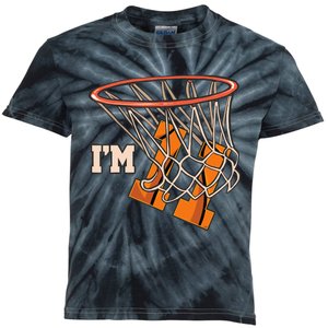 I'm 11 Basketball Theme Birthday Party Celebration 11th Kids Tie-Dye T-Shirt