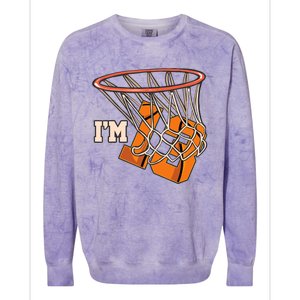 I'm 13 Basketball Theme Birthday Party Celebration 13th Colorblast Crewneck Sweatshirt