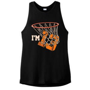 I'm 13 Basketball Theme Birthday Party Celebration 13th Ladies PosiCharge Tri-Blend Wicking Tank