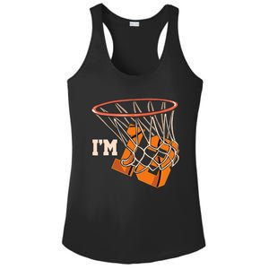 I'm 13 Basketball Theme Birthday Party Celebration 13th Ladies PosiCharge Competitor Racerback Tank